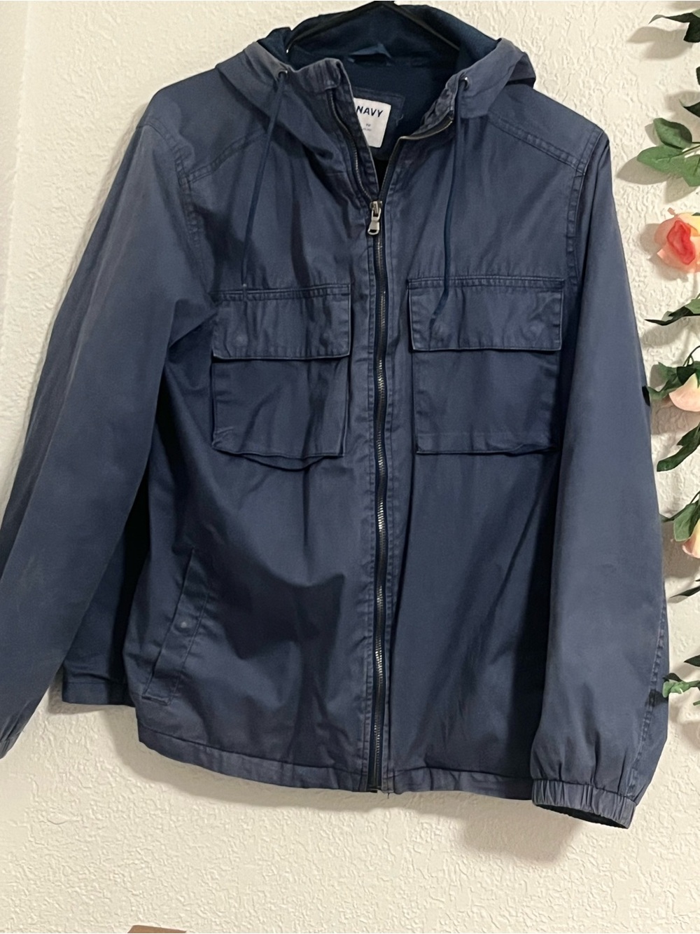 Old Navy Blue Utility Zip Jacket